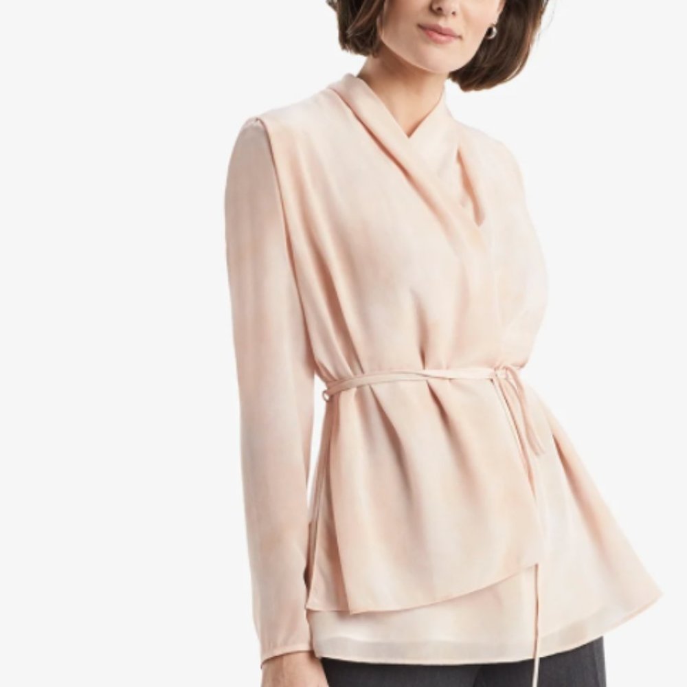 RARE Mm LaFleur Limited Edition - Silk Brushstroke Blush top -was NWT now 1*wear